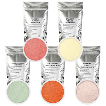 Zestaw galaretka w proszku mix smaków 5 x 250 g